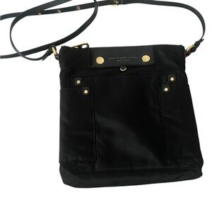 Marc by Marc Jacobs Black Crossbody Bag with Gold Accents